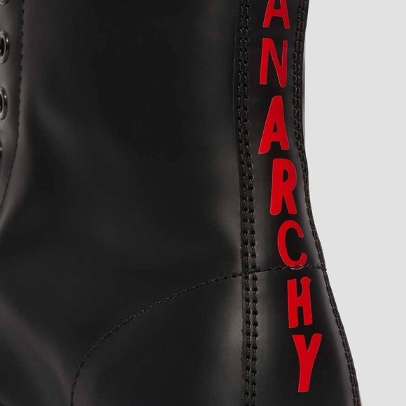 NIB SEX PISTOLS DR. MARTEN 1460 LIMITED EDITION BLACK LEATHER COMBAT ARMY BOOTS - Picture 6 of 9